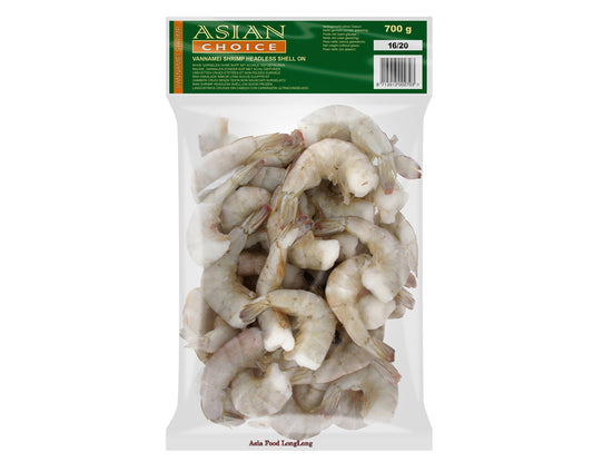 Frozen Asian Choice Vannamei Shrimps HLSO 16/20 Easy Peel 1kg - Only Berlin Same Day Delivery