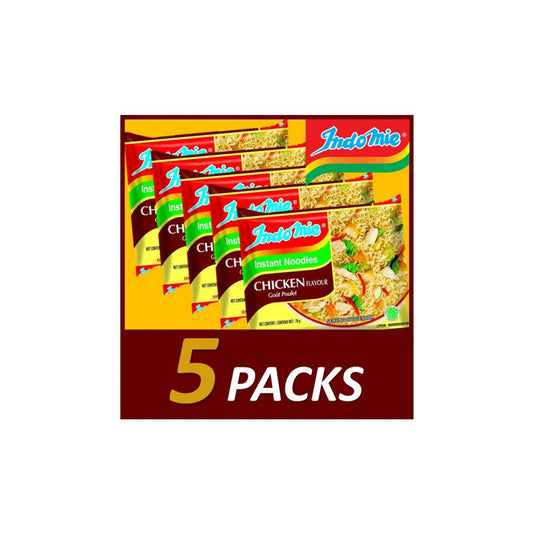 Indomie Chicken Flavour Instant Noodles (Nigerian) (Valu Pack - 5 pack) 375gm