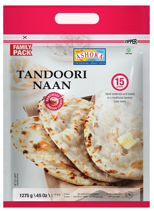 Frozen Ashoka Tandoori Naan Family Pack (15 pieces) 1.275Kg - Only Berlin Same Day Delivery