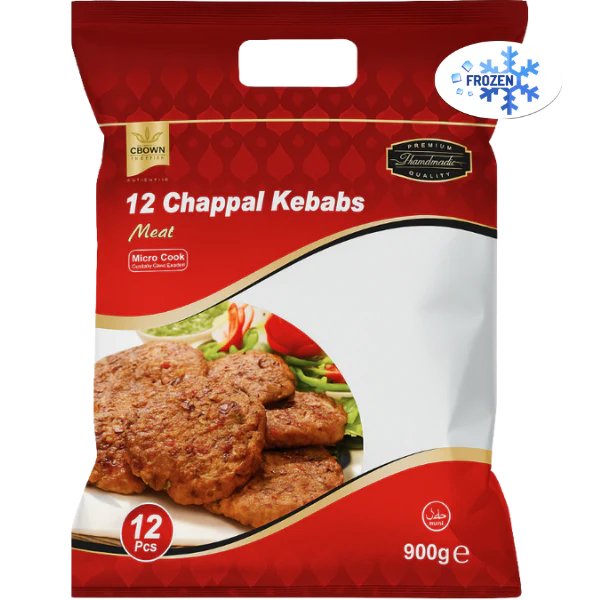 Frozen Crown Chappal Meat Kebab 900gm - Spice Village