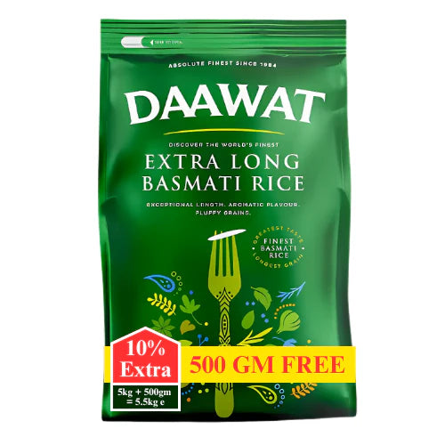 Daawat Extra Long Basmati Rice(Offer pack-10% extra) 5.5kg
