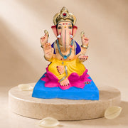 Ganesh Idol 13"  Home Visarjan Kacchi Mitti Eco Friendly(Diamond) Design 5