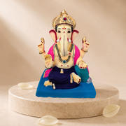 Ganesh Idol 13"  Home Visarjan Kacchi Mitti Eco Friendly(Diamond) Design 2 - Only Berlin same day delivery