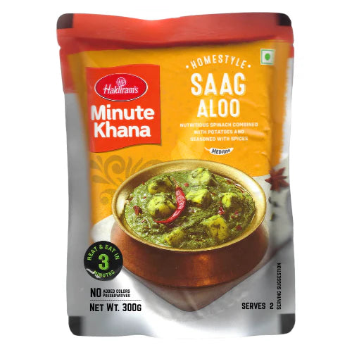 Haldiram's Ready to Eat Saag Aloo(Vegan) 300gm - Spice Village