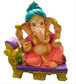 Ganesh Idol 8"  Home Visarjan Kacchi Mitti Ganesh (Eco Friendly -54) (COLOURED) - Only Berlin same day delivery