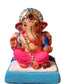 Ganesh Idol 6"  Home Visarjan Kacchi Mitti Ganesh (Eco Friendly -15) (Diamond) - Assorted Colour - Only Berlin same day delivery