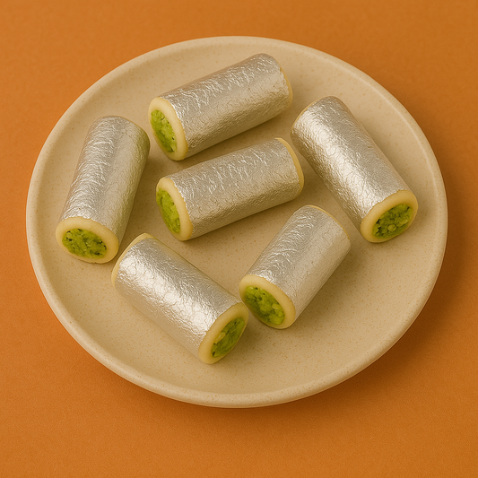 Mishti Sweets Kaju Pista Roll 250gm