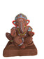 Ganesh Idol 6"  Home Visarjan Kacchi Mitti Ganesh (Eco Friendly -25) (Diamond) - Assorted Colour - Only Berlin same day delivery