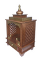 Elegant Wooden Mandir "Dharma Sanskriti" (Culture of Righteousness) Copper