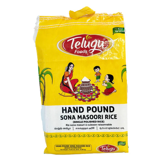 Telugu Hand Pound Sona Masoori Rice 9.08kg