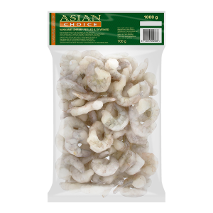 Frozen Asian Choice Vannamei Prawns HLSO 21/25 700gm - Only Berlin Same Day Delivery