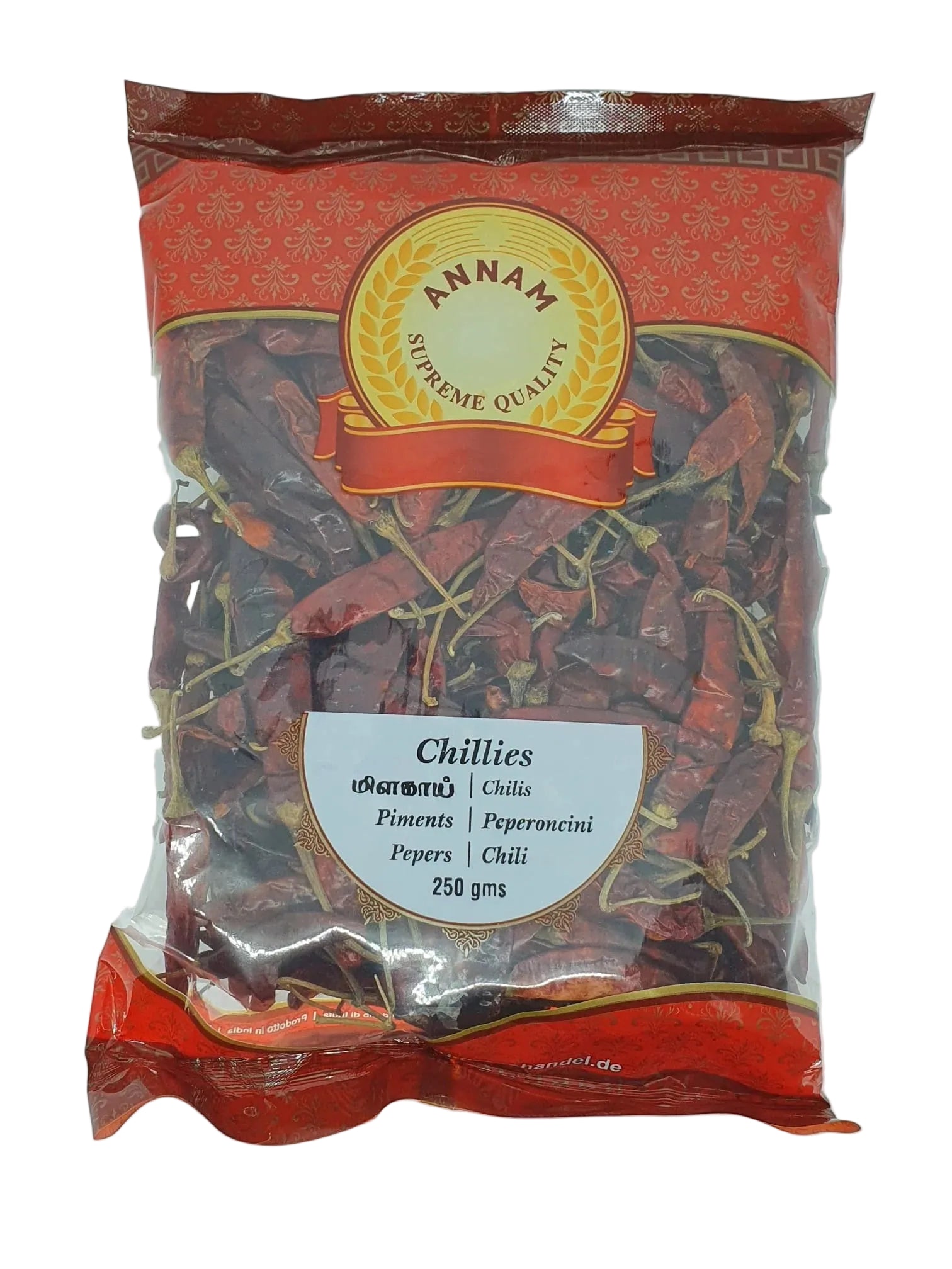Annam Red Chillies 250gm