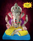Ganesh Idol 13"  Home Visarjan Kacchi Mitti (Eco Friendly - 131 (Diamond) - Assorted Colour - Only Berlin same day delivery