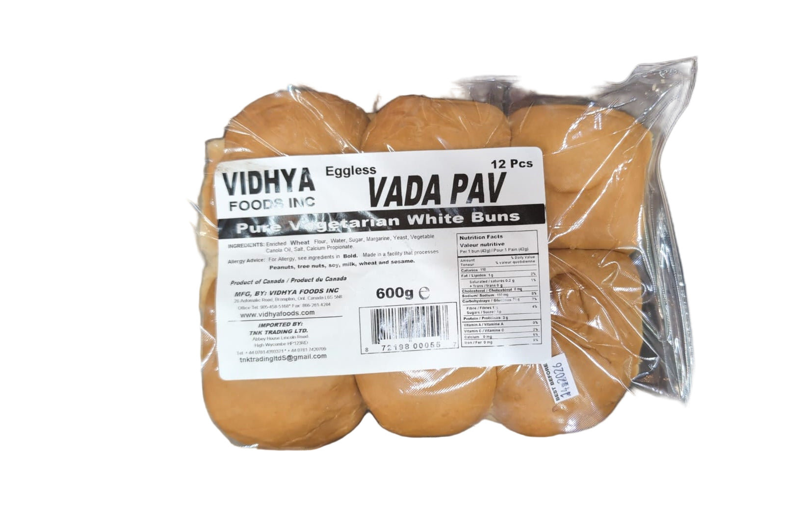 Vidhya Vada Pav Bun 600gm