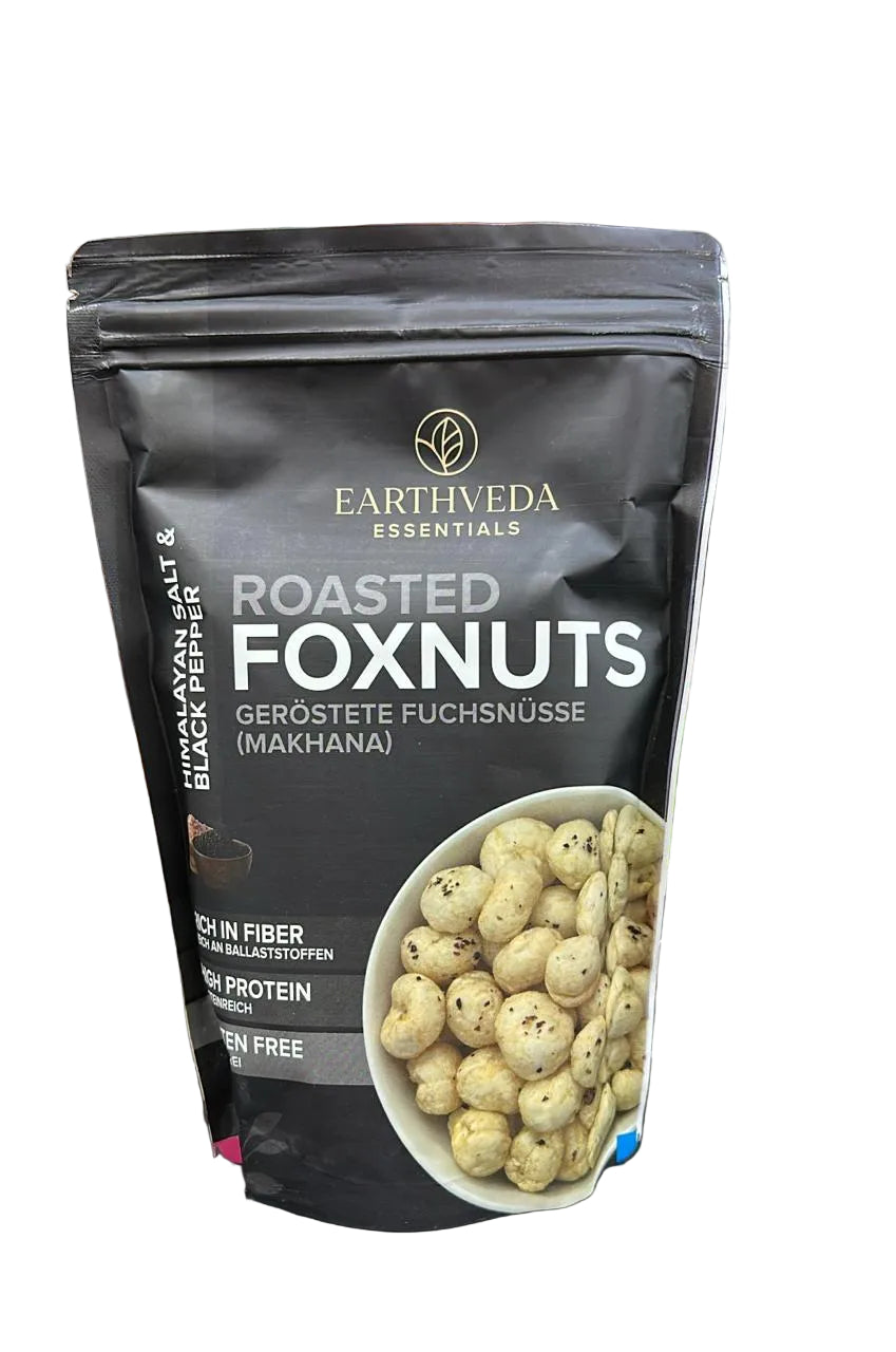 Earthveda Roasted Foxnuts(Makhana) - Salt & Black Pepper 40gm