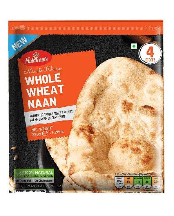 Frozen Haldiram Whole Wheat Naan 320gm - Only Berlin Same Day Delivery