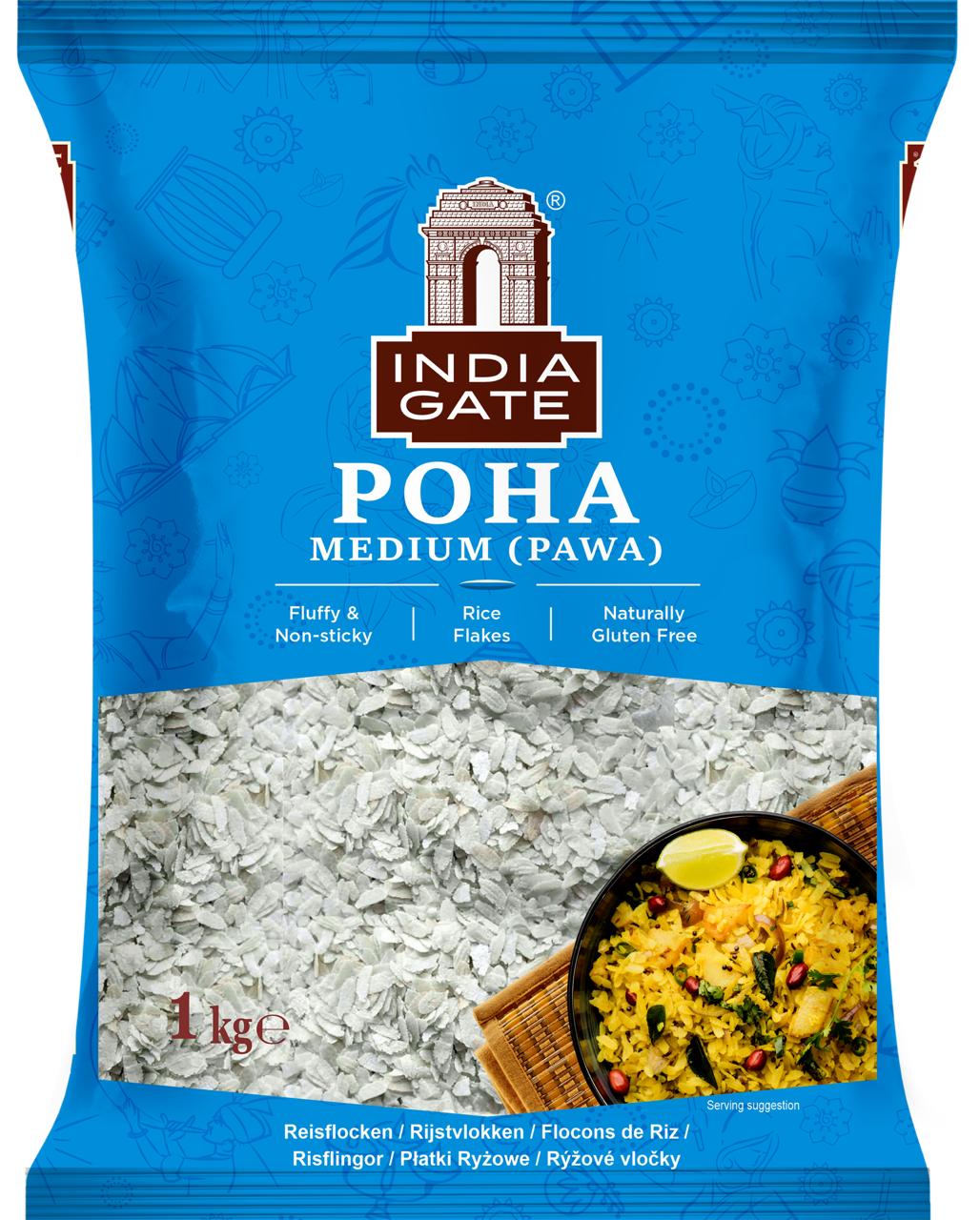 India Gate Rice Flakes(Poha/Powa) Medium 1kg - Spice Village
