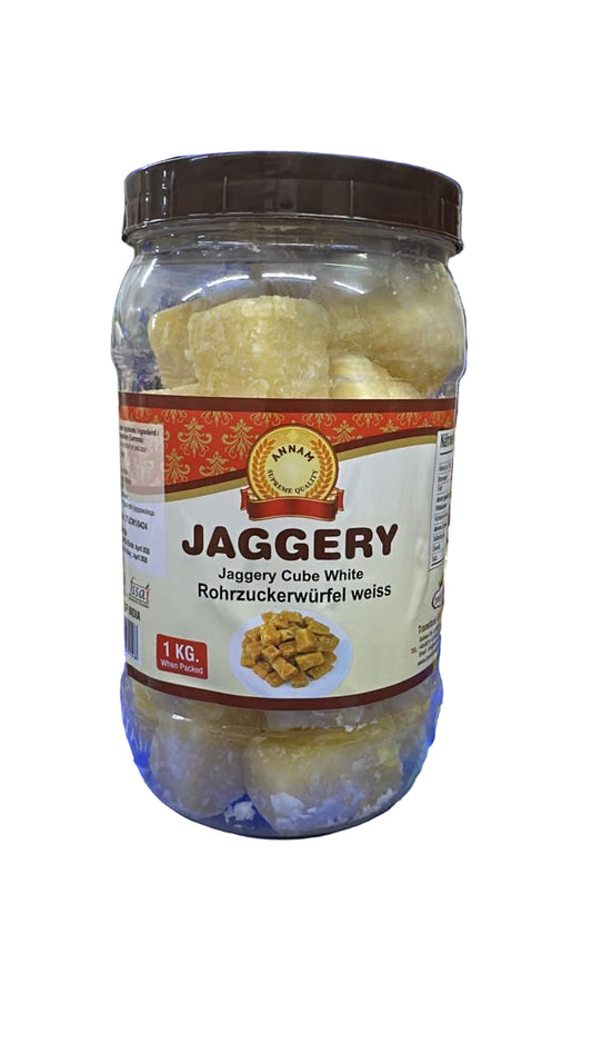 Annam Jaggery Cube WShite(Jar) 1kg