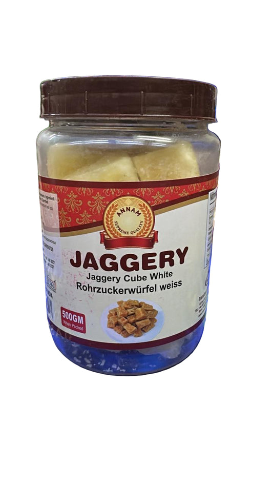 Annam Jaggery Cube White(Jar) 500gm
