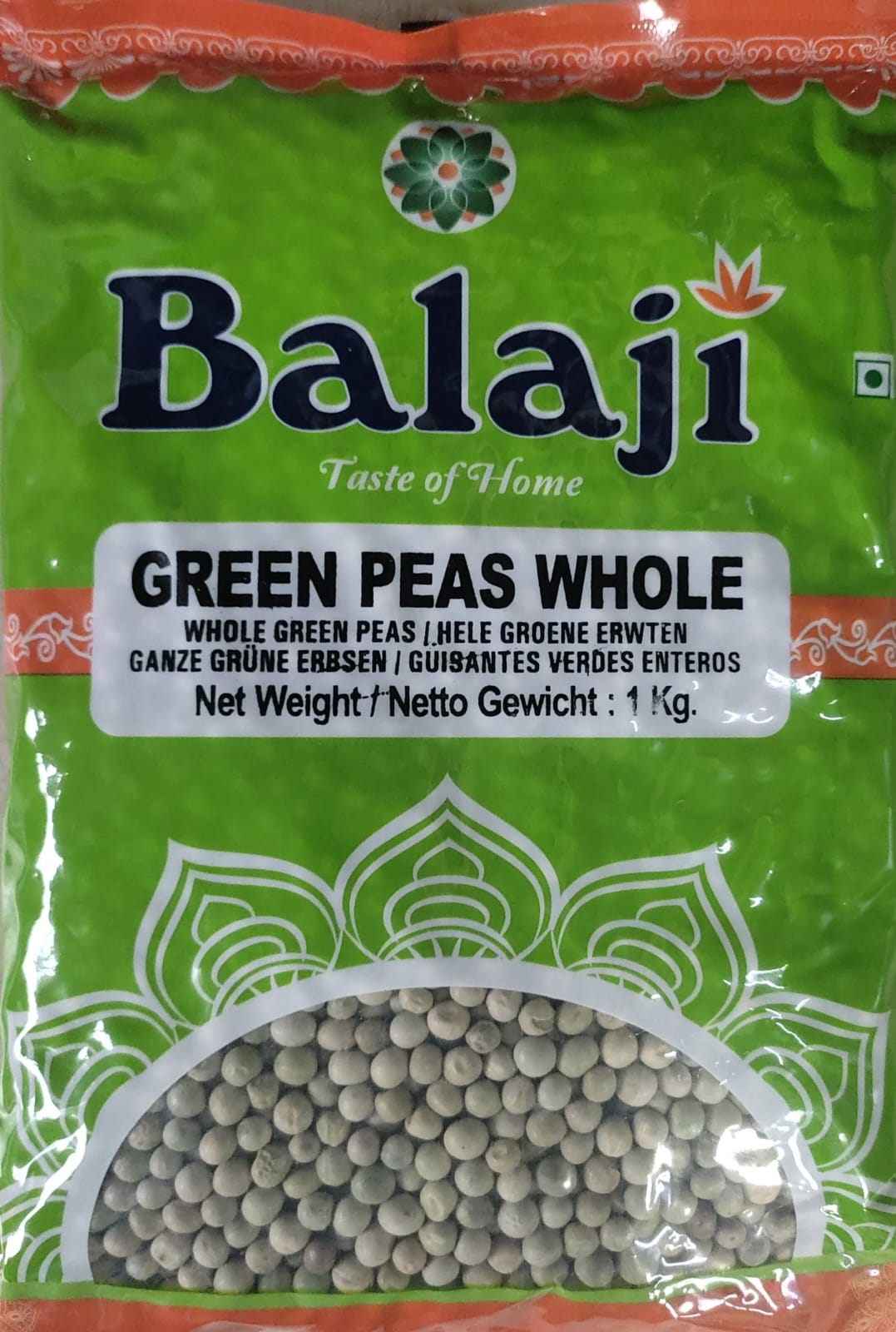 Balaji Green Peas Whole 1kg