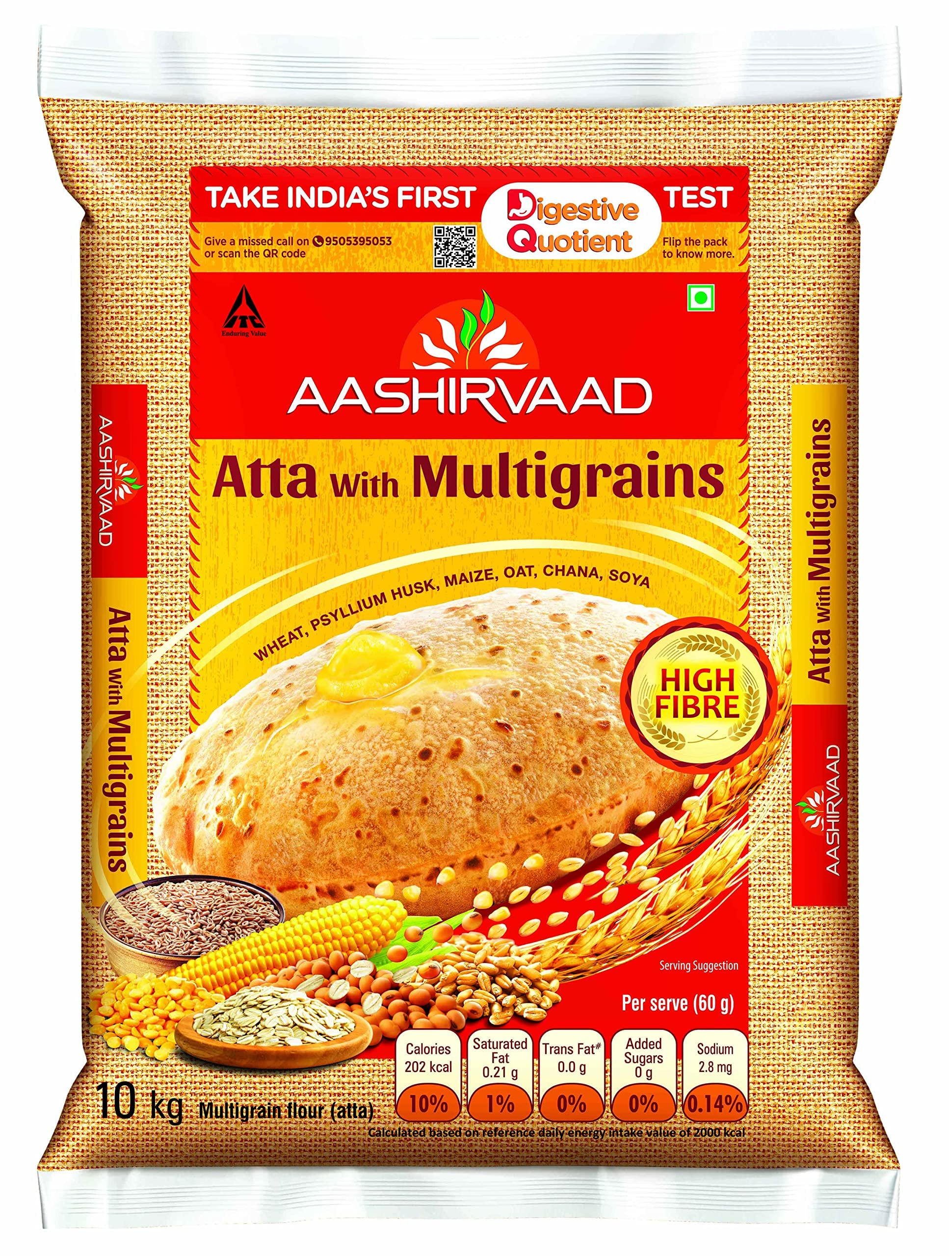Aashirvaad Atta Multigrain 10kg (Export Pack) - Spice Village