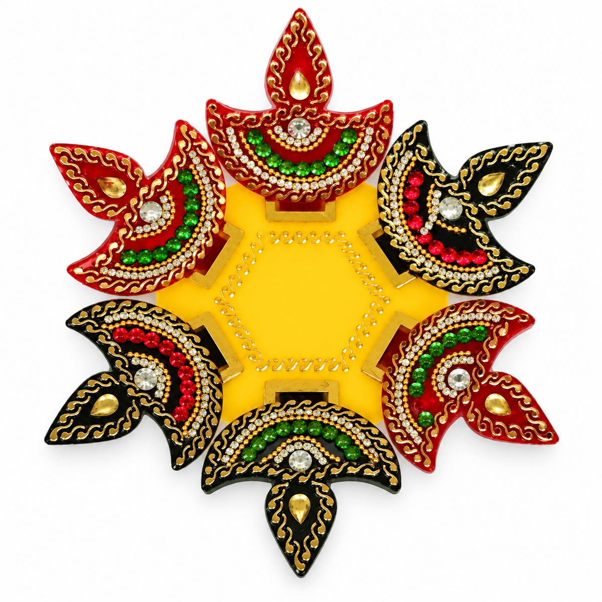 Acrylic Rangoli Diya Stand - Spice Village