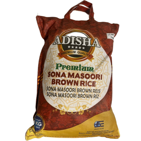Adisha Sona Masoori Brown Rice 5kg - Spice Village