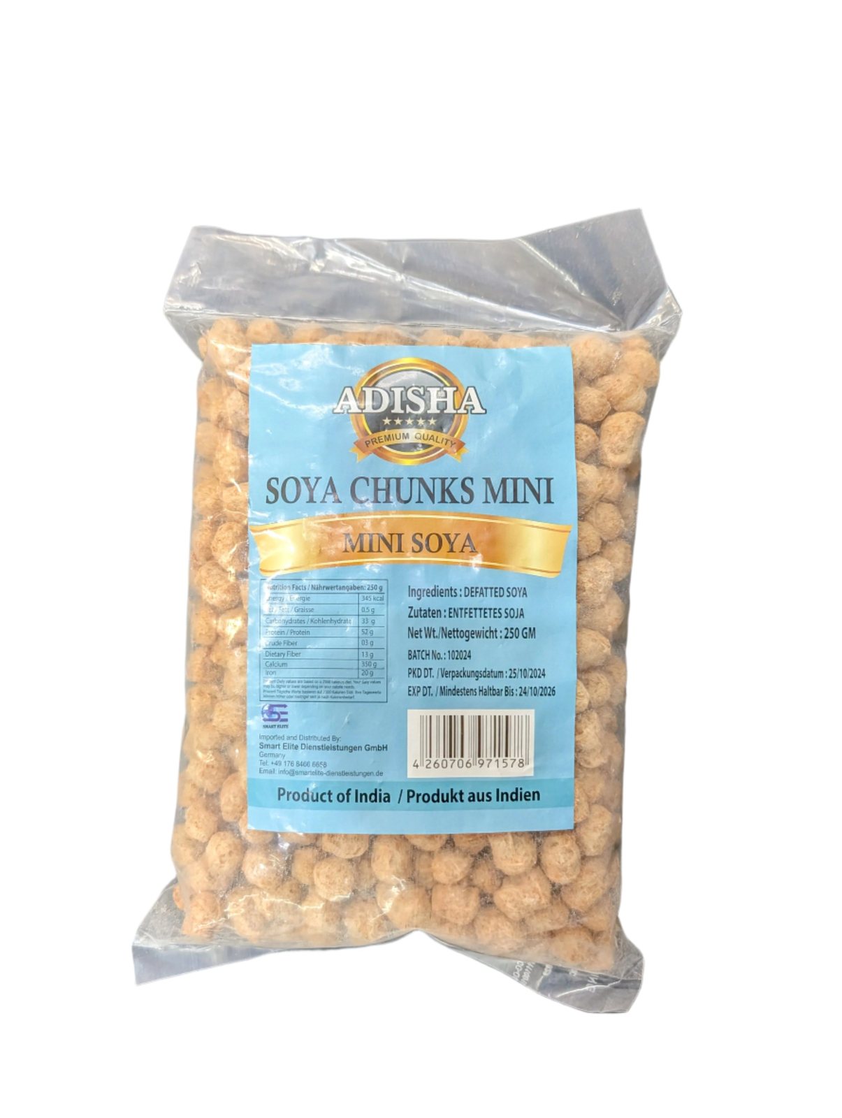 Adisha Soya Chunks mini 250gm - Spice Village
