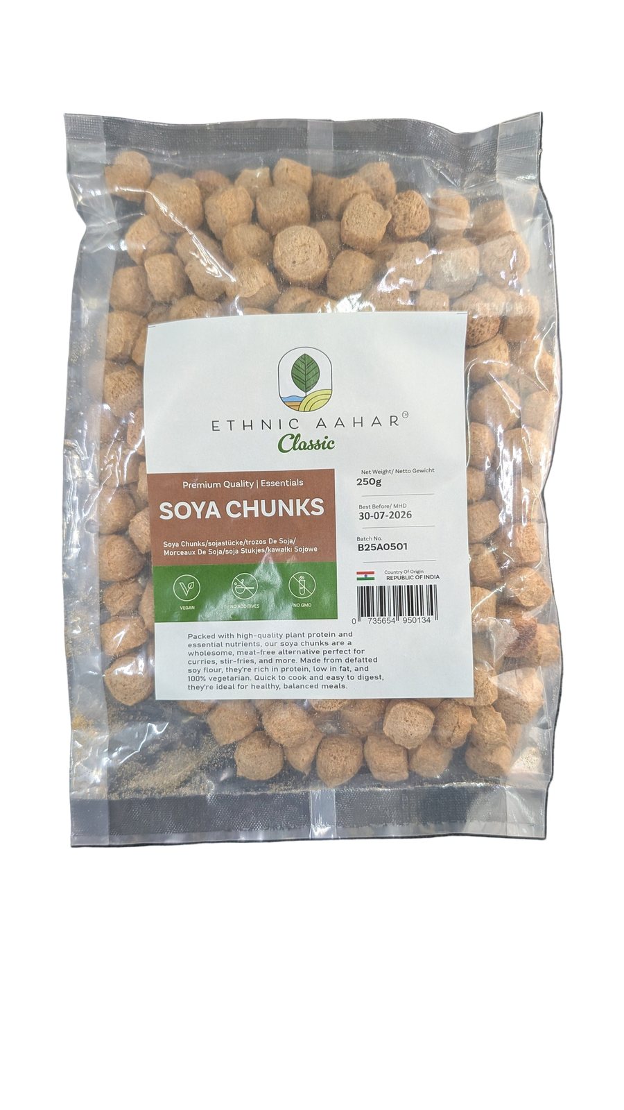 Ethnic Aahar Soya Chunks 250gm - Spice Village