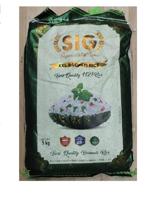 SIG XXL(Green) Premium Basmati rice (1121) 5kg