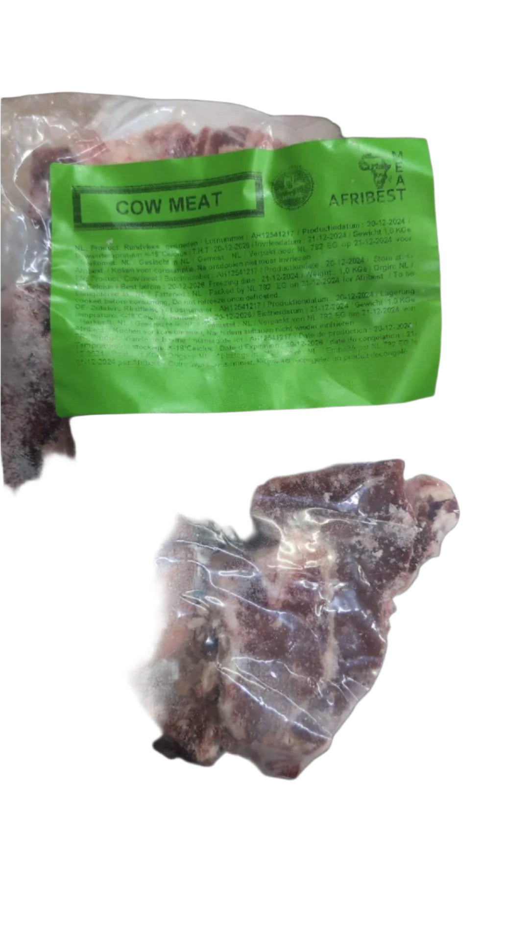 Frozen Afribest Beef(Cow) Meat 1kg - Only Berlin Same Day Delivery - Spice Village
