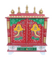 Elegant Wooden Mandir "Bhakti Bhavan" (House of Devotion) Red - Spice Village