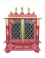 Elegant Wooden Mandir "Prarthana Mandir" (Prayer Shrine) Red - Spice Village