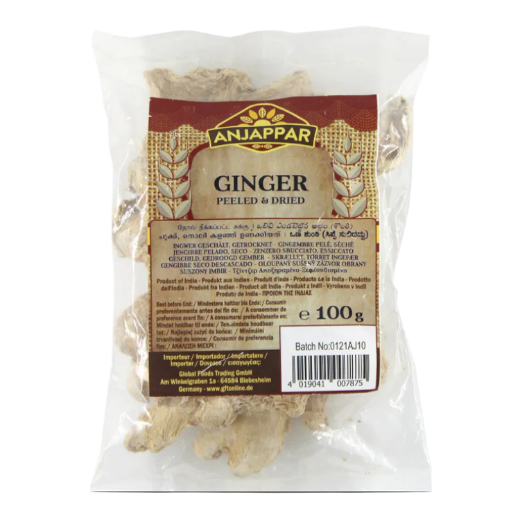 Anjappar Dried Ginger(Peeled) 100gm - Spice Village