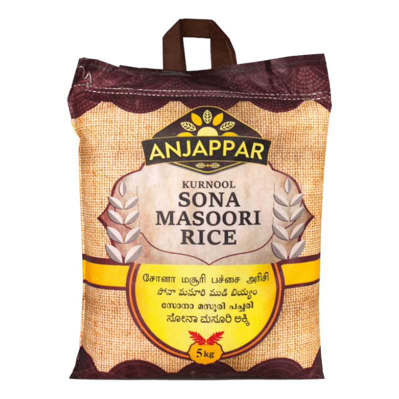 Anjappar Sona Masoori Kurnool Rice 5kg - Spice Village