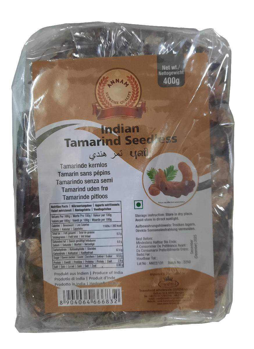 Annam Indian Tamarind (Seedless) 400gm - Spice Village