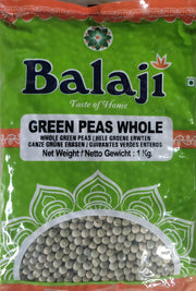 Balaji Green Peas Whole 1kg - Spice Village