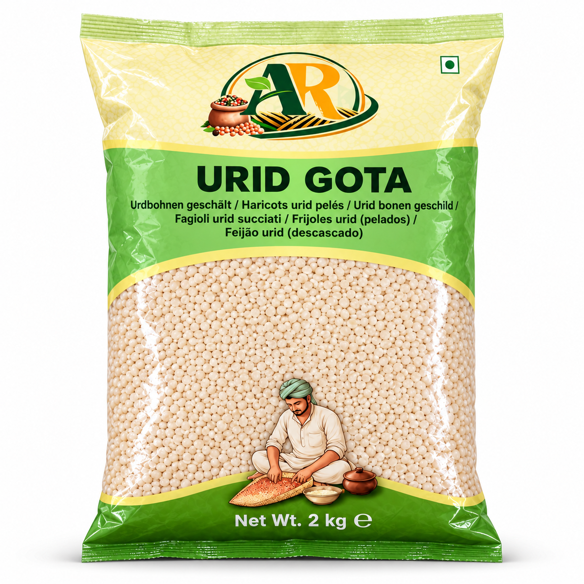 AR Urid Gota Whole 2kg - front of pack
