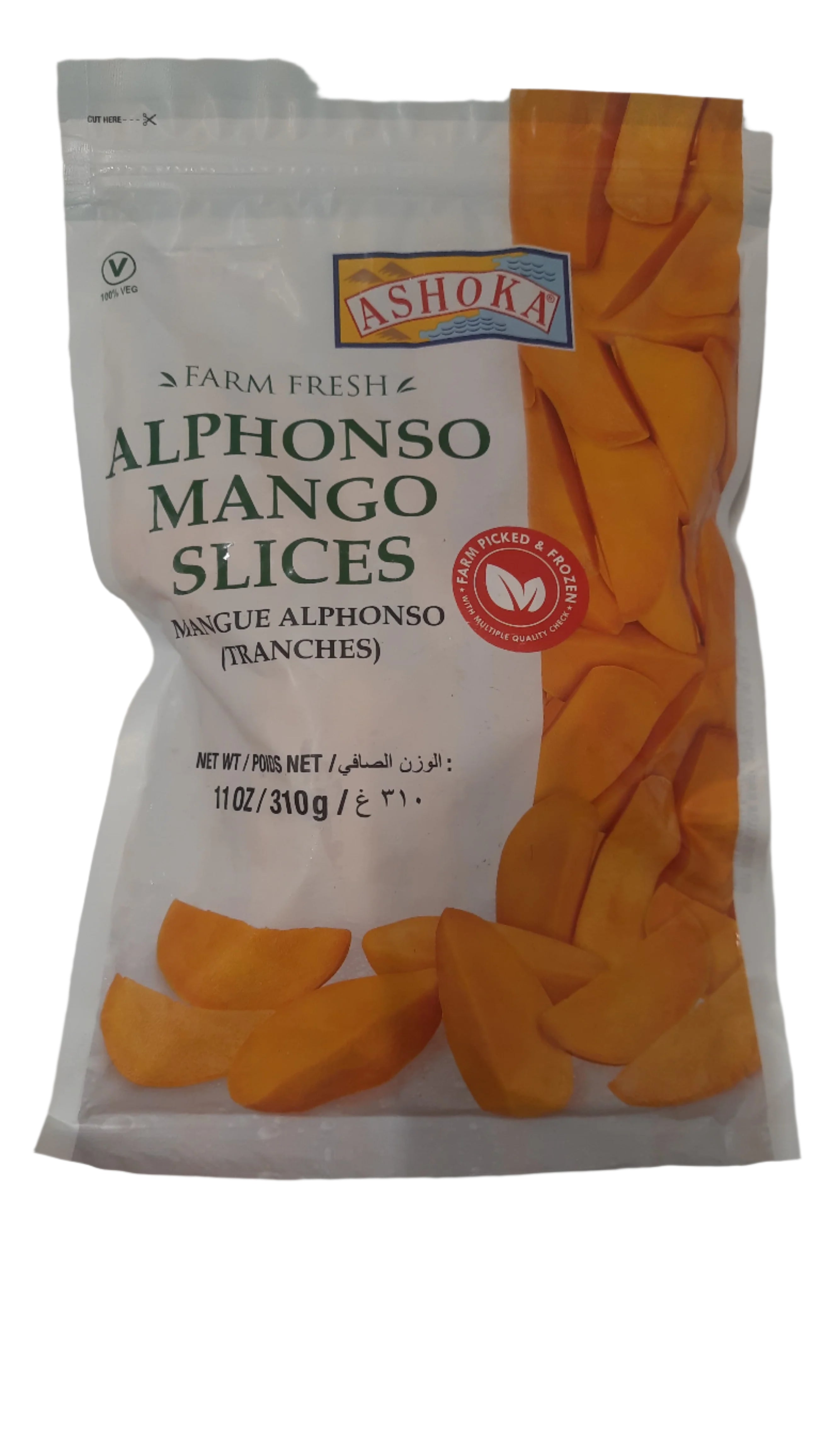 Frozen Ashoka Indian Alphonso Mango Slice 310gm - Only Berlin Same Day Delivery - Spice Village