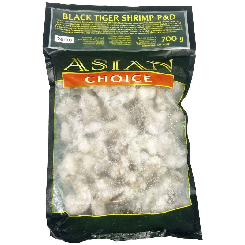 Frozen Asia choice Black Tiger Shrimp (P/D) 31/40 700gm - Only Berlin Same Day Delivery - Spice Village