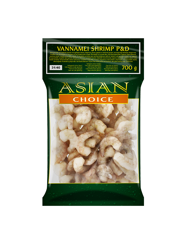 Frozen Asia choice Vannamei Shrimp (P/D) 31/40 700gm - Only Berlin Same Day Delivery - Spice Village