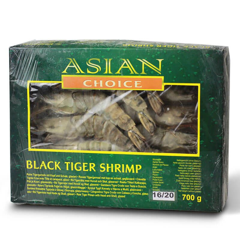 Frozen Asian Choice Black Tiger 16/20 1kg - Only Berlin Same Day Delivery - Spice Village