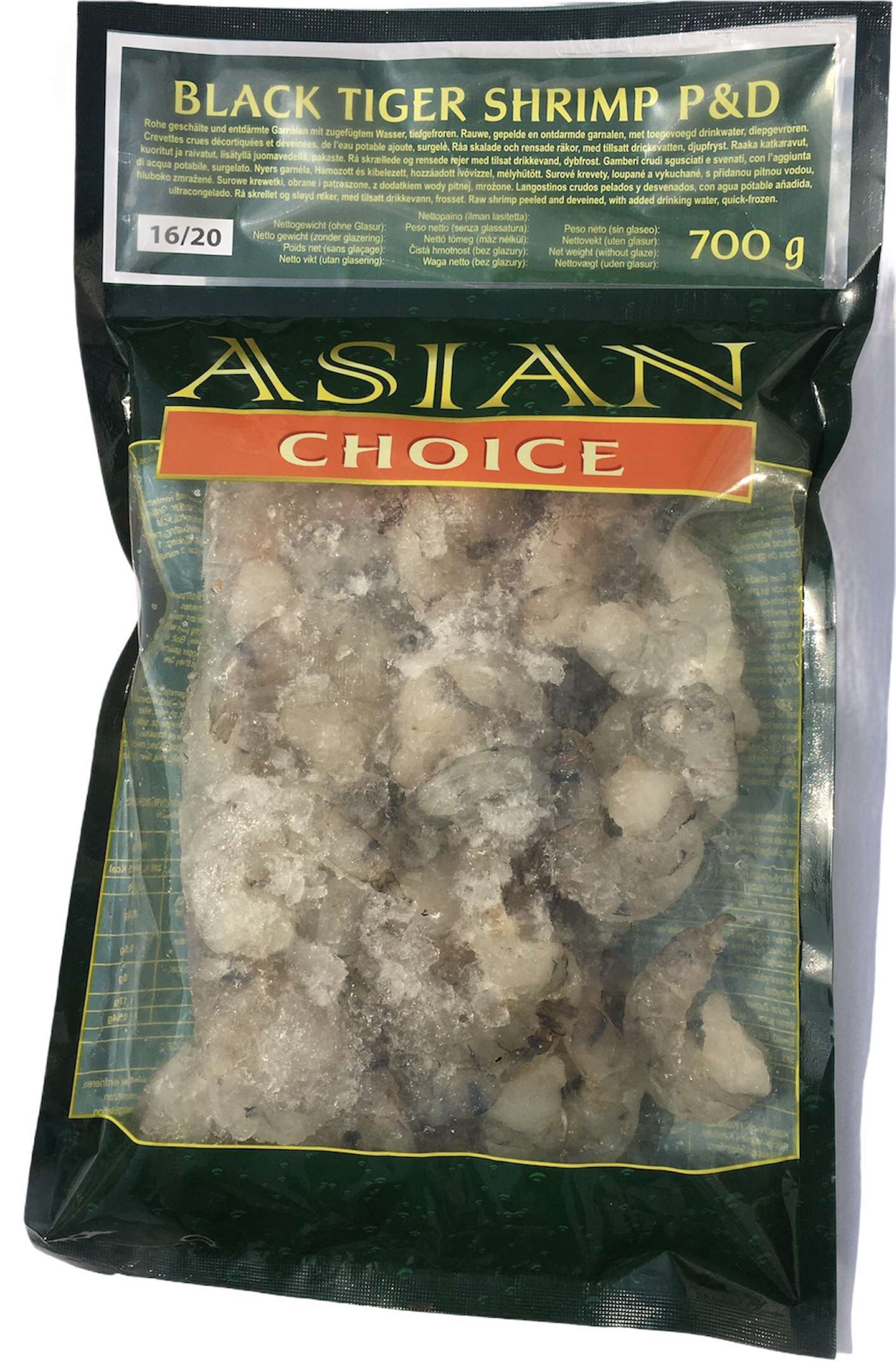 Frozen Asian Choice Black Tiger Essay plead 16/20 700gm - Only Berlin Same Day Delivery - Spice Village