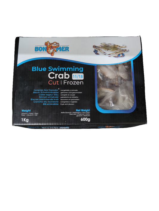 Frozen Bonemer Blue Swimming Cut Crab 11/15 1kg - Only Berlin Same Day Delivery