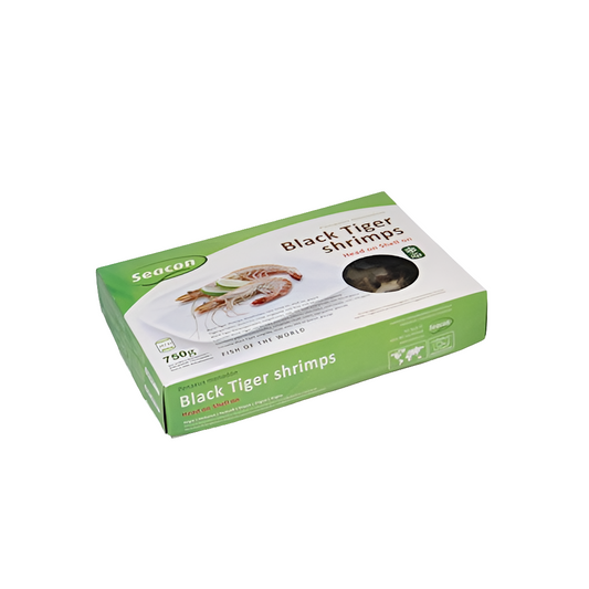Frozen Seacon Black Tiger Shrimp (HOSO) 21/30 750gm - Only Berlin Same Day Delivery