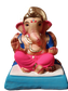 Ganesh Idol 6"  Home Visarjan Kacchi Mitti Ganesh (Eco Friendly -02) (COLOURED) - Assorted Colour - Only Berlin same day delivery