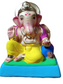Ganesh Idol 6"  Home Visarjan Kacchi Mitti Ganesh (Eco Friendly -01) (COLOURED) - Assorted Colour - Only Berlin same day delivery