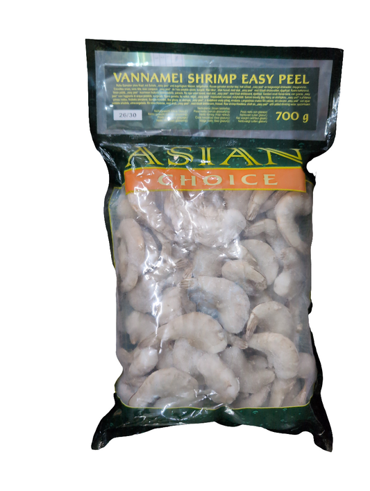 Frozen Asian Choice Vannamei Prawns Easy Peel 26/30 700gm - Only Berlin Same Day Delivery