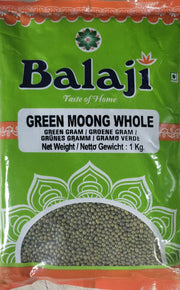 Balaji Green Moong Whole 500gm - Spice Village