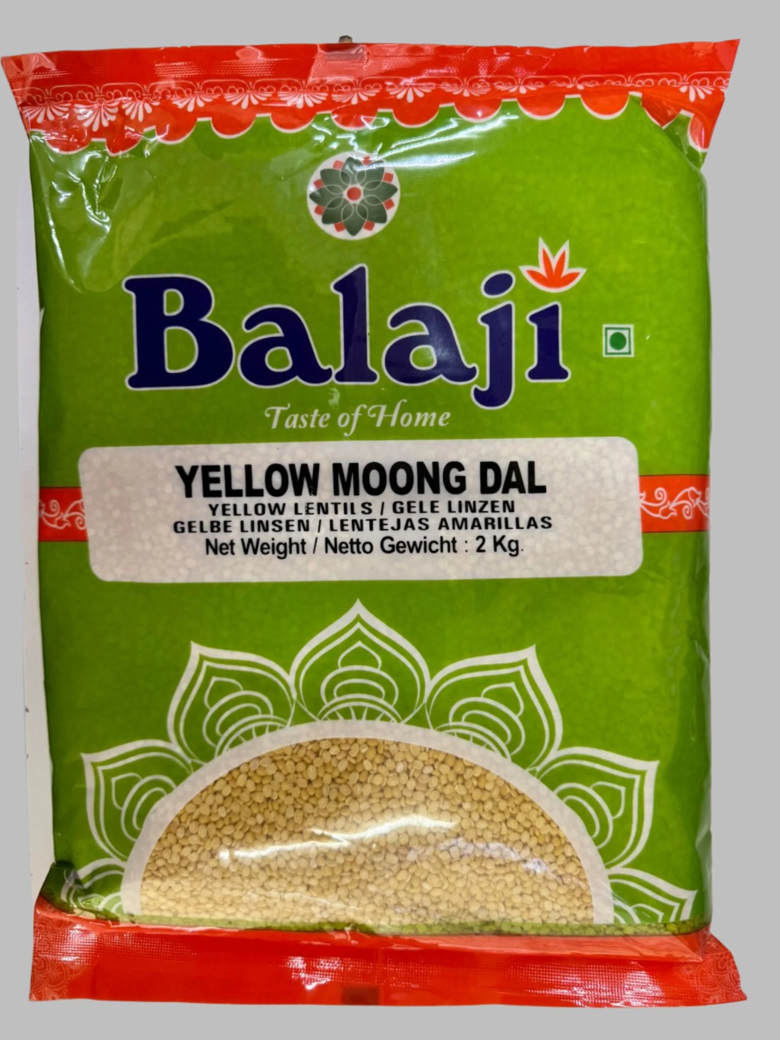 Balaji Mung(Moong) Dal Yellow 2kg - Spice Village